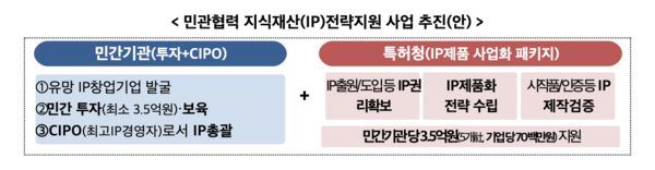 ▲민관협력 지식재산(IP)전략지원 사업 추진안 (출처 = 특허청)